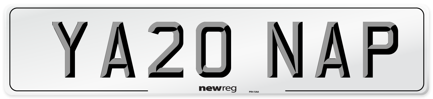 YA20 NAP Number Plate from New Reg